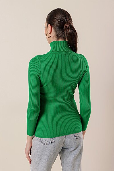 By Saygı Pulover de tricotaj acrilic Lycra cu gât