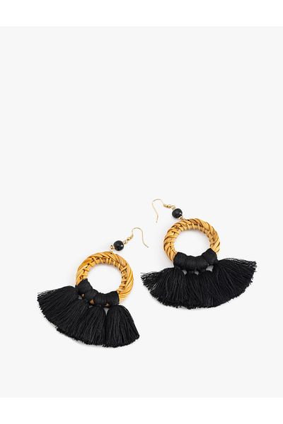 Koton Straw Earrings Dangle - Koton X Melis Ağazat