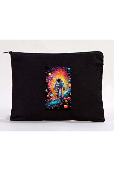 Boom town Astronaut Black Makeup Bag Pen Holder Box Cloth Bag