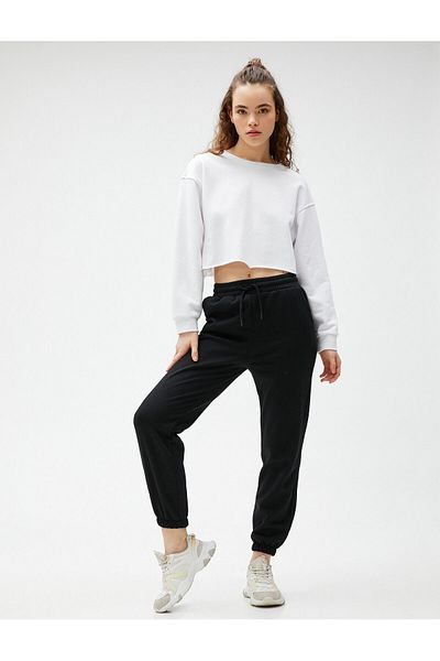 Koton Jogger Sweatpants Tie Waist With Drawstring Warm