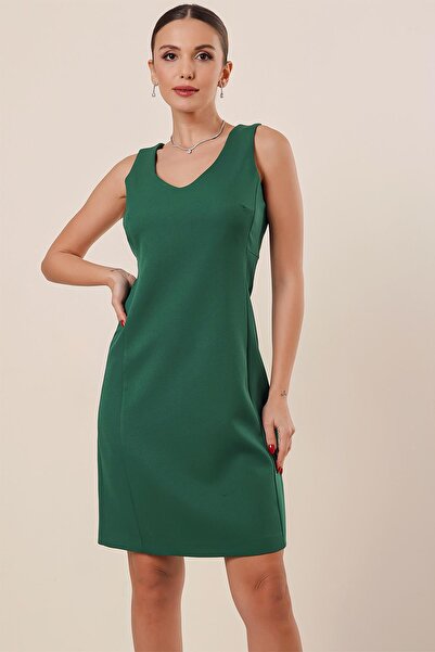 By Saygı Κλασικό κοντό φόρεμα με λαιμόκοψη V