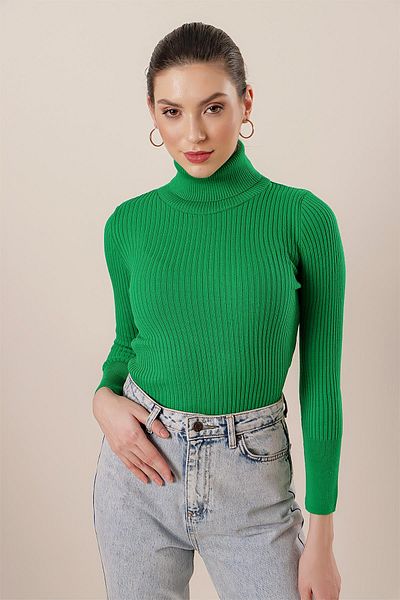 By Saygı Turtleneck Lycra Acrylic Knitwear Sweater