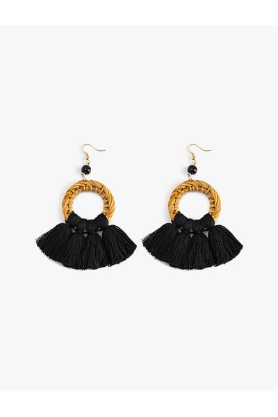 Koton Straw Earrings Dangle - Koton X Melis Ağazat