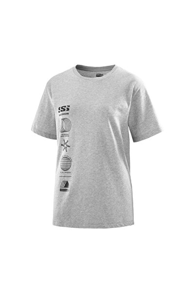 Salomon LC2233 Logo Combo SS Tee W T-shirt pentru femei GRI