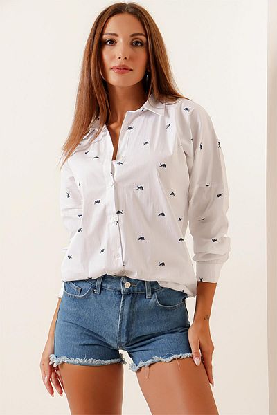 By Saygı Bull Patterned Lycra Shirt