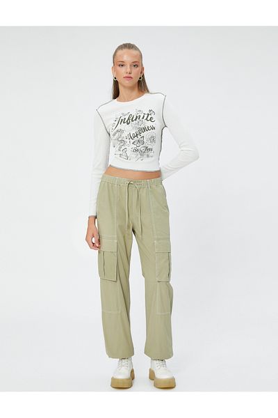 Koton Cargo-Fallschirmhose mit Taschendetail und geschnürter Taille