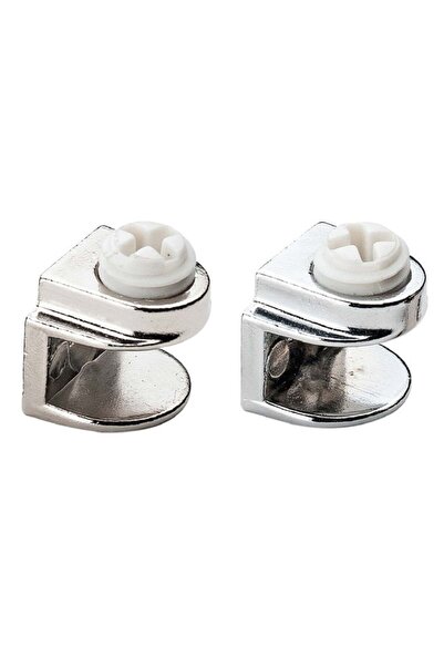 Genel Markalar Metal Cam Raf Tutucu Pimli 5 Mm Krom ( 5 Adet )