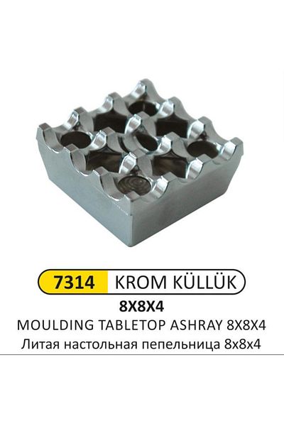 Arı Metal Table Top Chrome Cast Ashtray