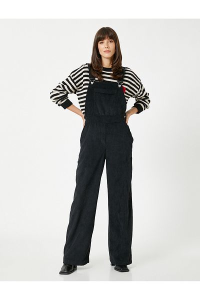 Koton Corduroy Salopet Jumpsuit