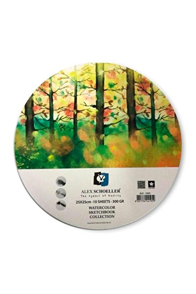 Alex Schoeller 300gr 10yp Yuvarlak Sulu Boya Resim Defteri / Alx.1959