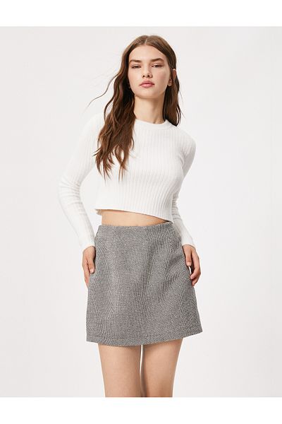 Koton Fustă mini Short Talie Înaltă cu fermoar