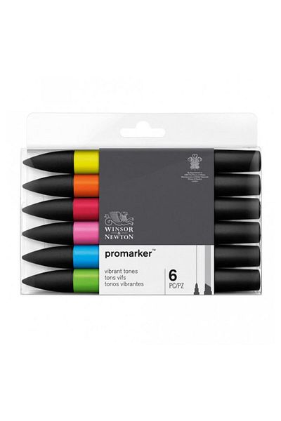 Winsor Newton Promarker Pen 6 Color Set Strong Tones
