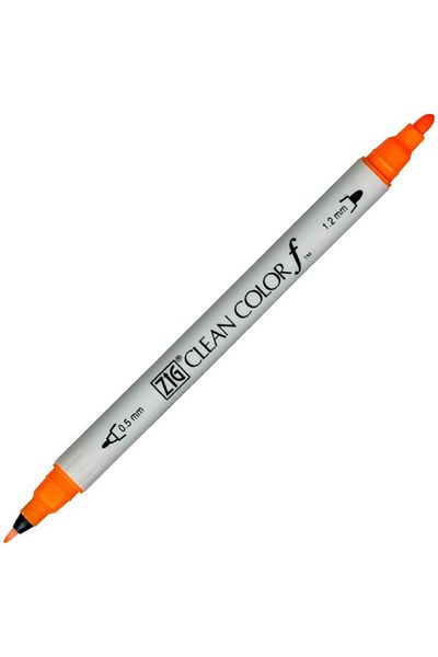 Zig Clean Color F Tcs-6000t 002 Fl Orange Double Sided Pen