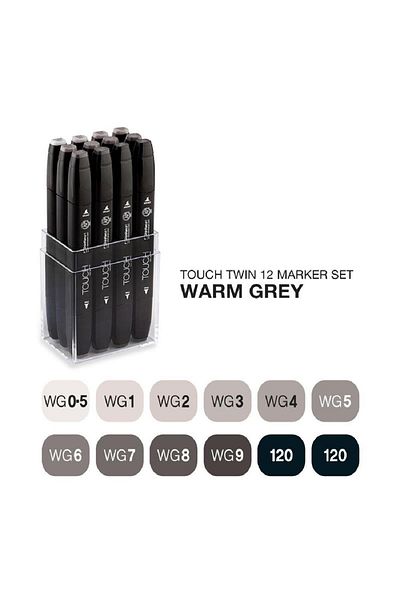 Shinhan Art Touch Twin Cold Greys Marker Set of 12 1101203