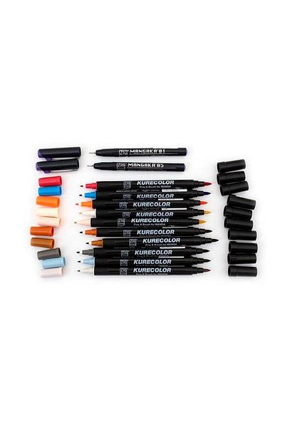 Zig Kurecolor Mangaka Fine&Brush - Double Sided Pen Cnkc-2200, No 844 Green Grey 3
