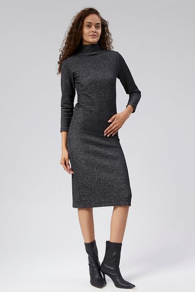 M MOONCOVER Rochie de damă argintie cu stil elegant