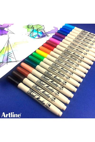 artline Green Supreme Brush Marker - Pen Code: Epff