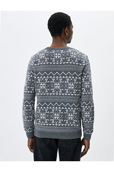 Koton Pulover de Anul Nou Tricoturi Decolteu Crew mânecă lungă