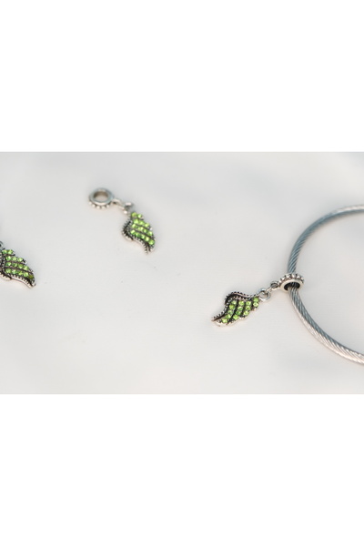 CYB STUDİO Green Stainless Steel Charm