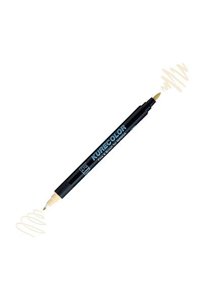 Zig Zıg Kurecolor Cartoonist Fine & Brush Marker Cnkc2200 Double Ended Manga and Graphic Marker No:416 Ivory