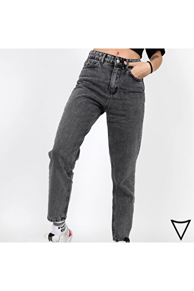 DRC trend Dwey Women's Smoked High Waist Mom Jeans Lycra Stretchy Washed Smoked Mom Jeans