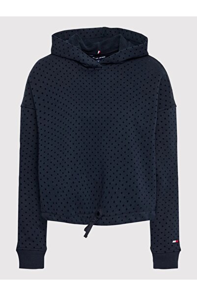 Tommy Hilfiger CROP PUANTİYELİ RELAXED KESİM SWEATSHİRT