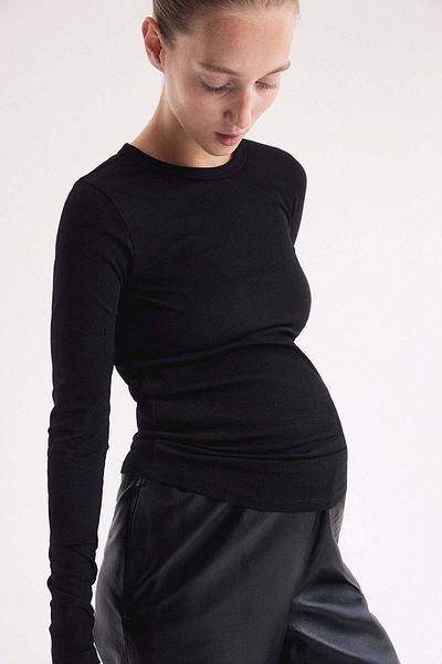H&M MAMA Ribbed jersey top