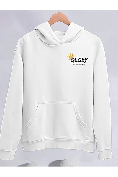 leyla sanat sanata yeni bir bakış açısı Leyla a New Perspective on Art Art Winter Three Thread Hooded Sweatshirt - White