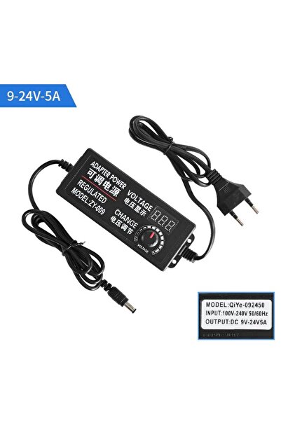 Choice19 محول طاقة تيار متردد قابل للتعديل من 9 فولت إلى 24 فولت - 5 أمبير، ي...