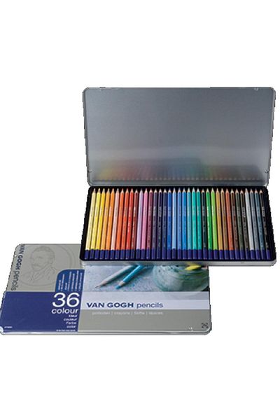Talens Van Gogh Crayons 36 Colors Metal Box