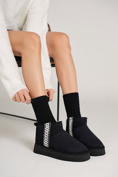 Bestyle Cizme de damă delicate cu dungi negre