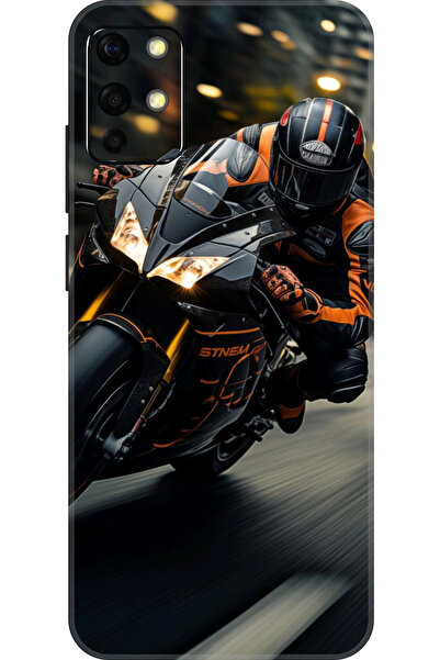 Reeder S19 Max Kamera Korumalı Motor Desenli HD Baskılı Silikon Kılıf