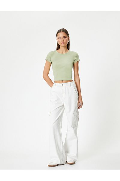 Koton Basic T-Shirt Short Sleeve Round Neck Cotton