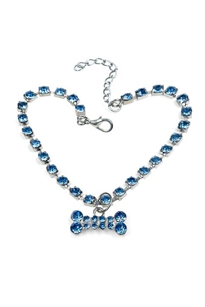 reyselstyle Luxury Blue Zircon Stone Cat and Dog Collar