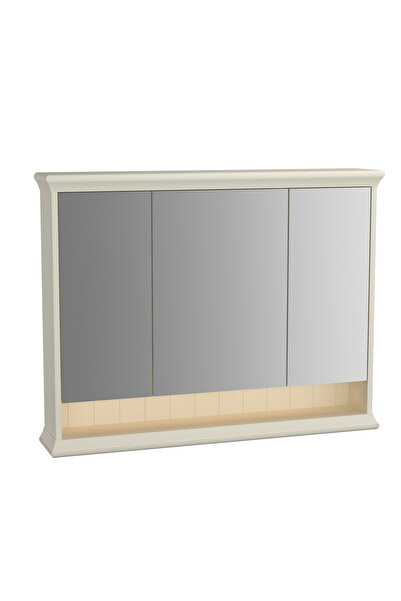 VitrA Valarte 62236 Aydınlatmalı Dolaplı Ayna,Mat Fildişi, 100 cm