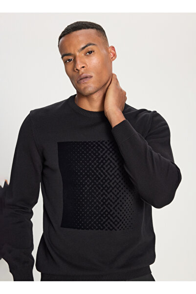 ALTINYILDIZ CLASSICS Altınyıldız Classics - Crew Neck Black Men's Knitwear Sweater Ace 492510192