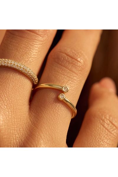 Beloro Jewels Monte Napoleone Stella 9 Karat Goldring mit Zirkonia Bo330035