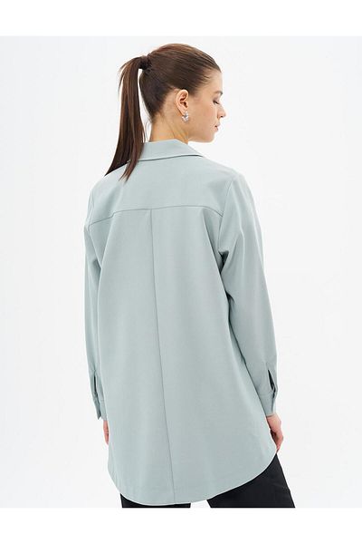 Kayra Ice Green Studded Detailed Tunic