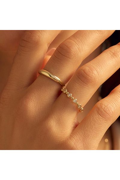 Beloro Jewels Monte Napoleone Stella 9 Karat Goldring mit Zirkonia Bo330037