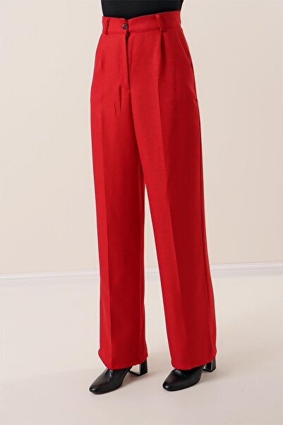 By Saygı Side Pocket Wool Effect Palazzo Trousers