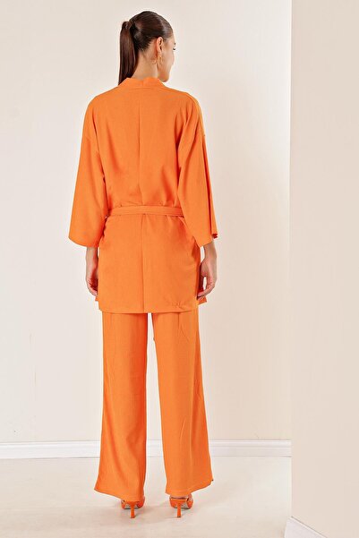 By Saygı Костюм кімоно з кишенями на брюках-кльош