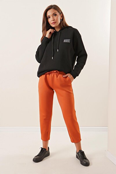 By Saygı Potápěčské krepové kalhoty s elastickými kapsami v pase