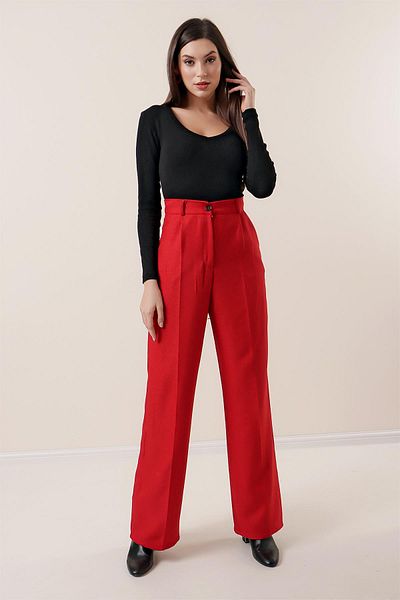 By Saygı Side Pocket Wool Effect Palazzo Trousers