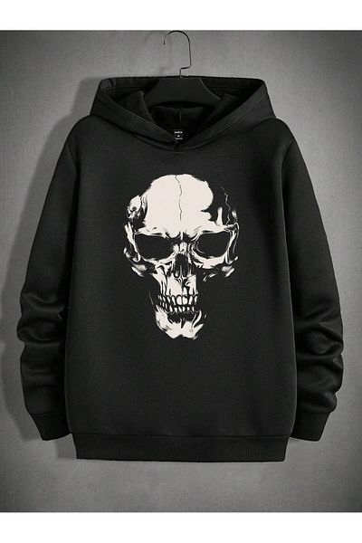 Pink Sky Καυκάσιο κρανίο με στάμπα Unisex Oversize φούτερ