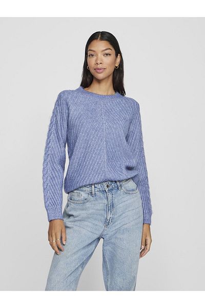 VILA Strickpullover Rundhals