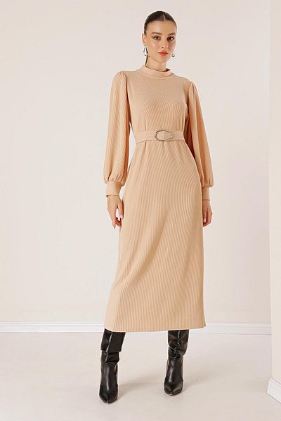 By Saygı Rochie cu umeri cu centura in talie
