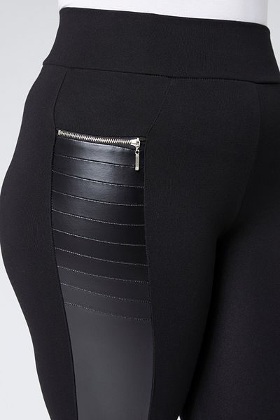 Curvy Trend Plus Size Zipper Detailed Leather High Waist Leggings