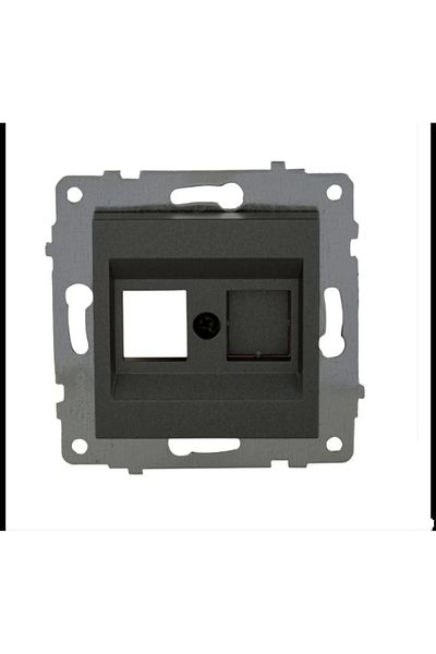 OVİVO Ovivo Grano Black - Data Socket Without Jack and Frame