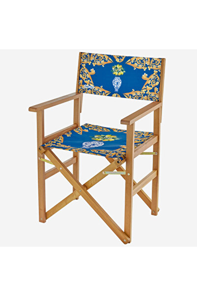 CHIARA ALESSI Capri Mavi Ahşap Sandalye 87x54x48 Cm