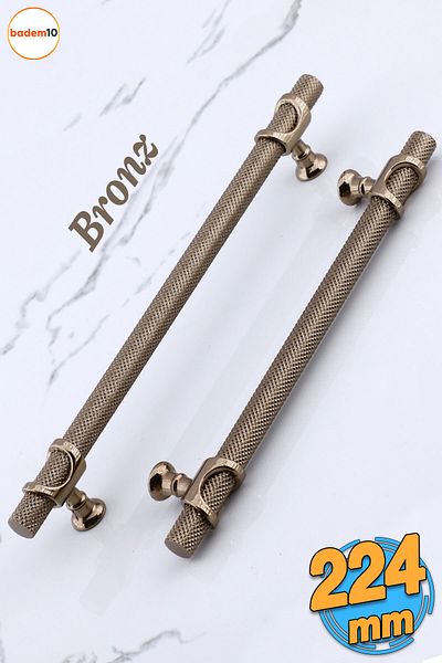 Badem10 Arsin Bronze Metal 224 mm - 22.4 cm Furniture Kitchen Drawer Cabinet Cabinet Handle Handle Handles